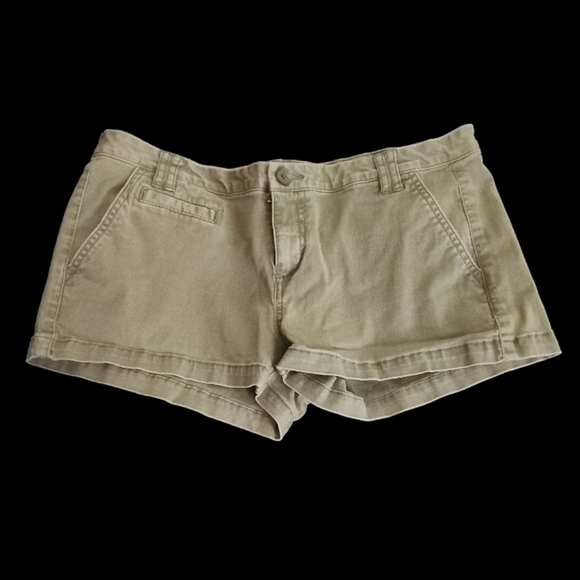 Express SZ 6 Army Green Micro Shorts - Picture 1 of 6